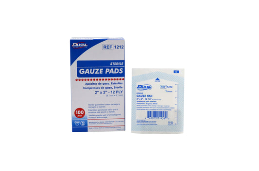 Compresse de gaze stérile 3'' x 3'' 12 plis (boite de 100) / 3'' x 3'' sterile gauze compress 12 ply (100 per box)