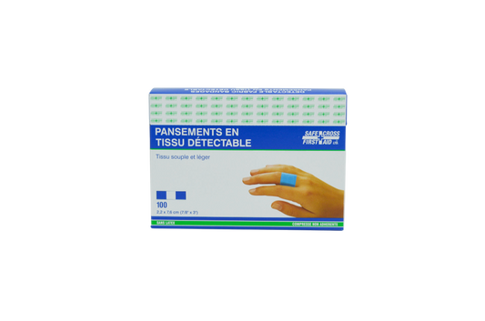 Pansement bleu en tissu (Rx) (régulier) (boîte / 100)