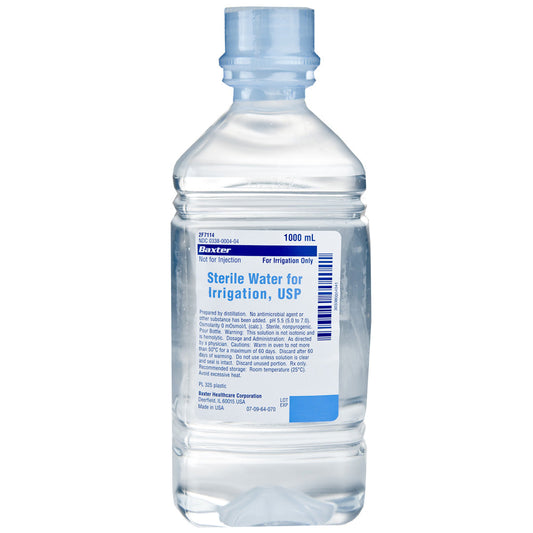 Eau stérile pour irrigation