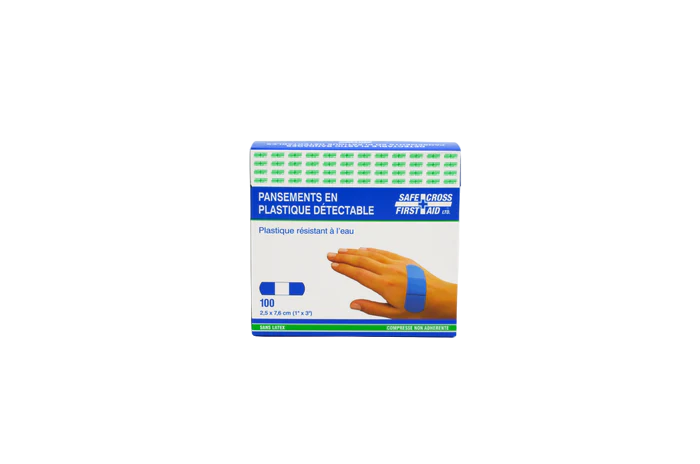 Pansement bleu en plastique (Rx) (régulier)