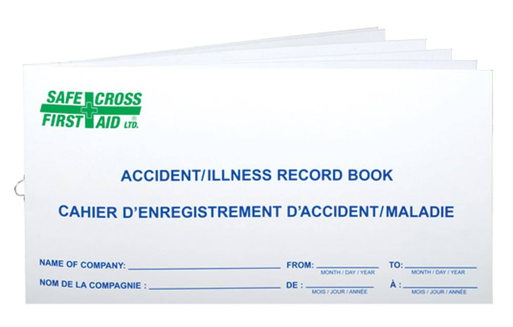 Registre pour Accident de travail (bilingue)