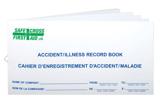 Registre pour Accident de travail (bilingue)